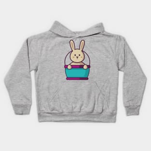 sweet easter bunny in the easter basket Kids Hoodie